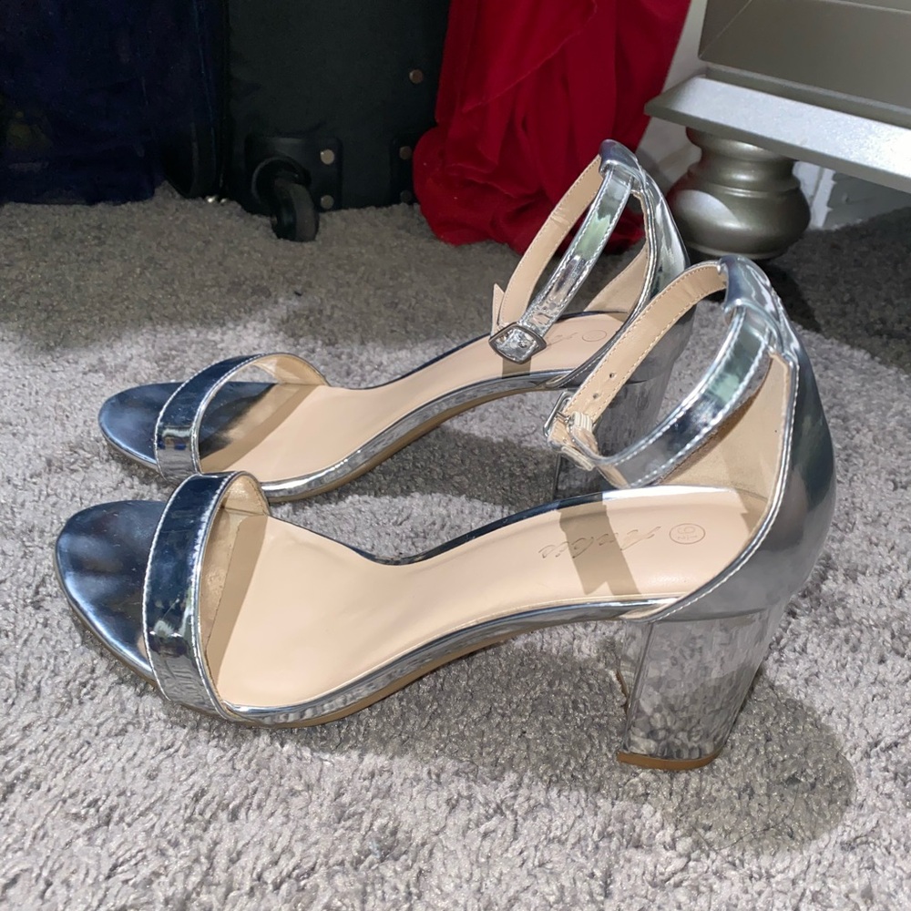 Silver High Heels